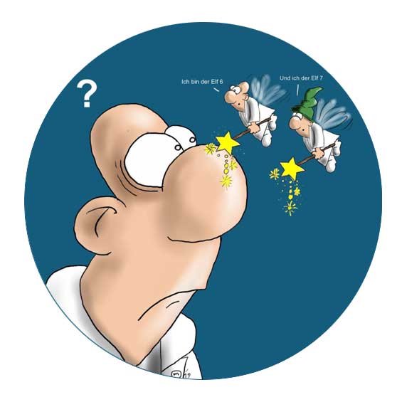 Cartoon zur Notrufnummer 116117