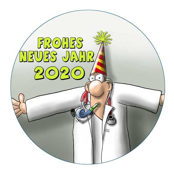 Cartoon zu Silvester 2020