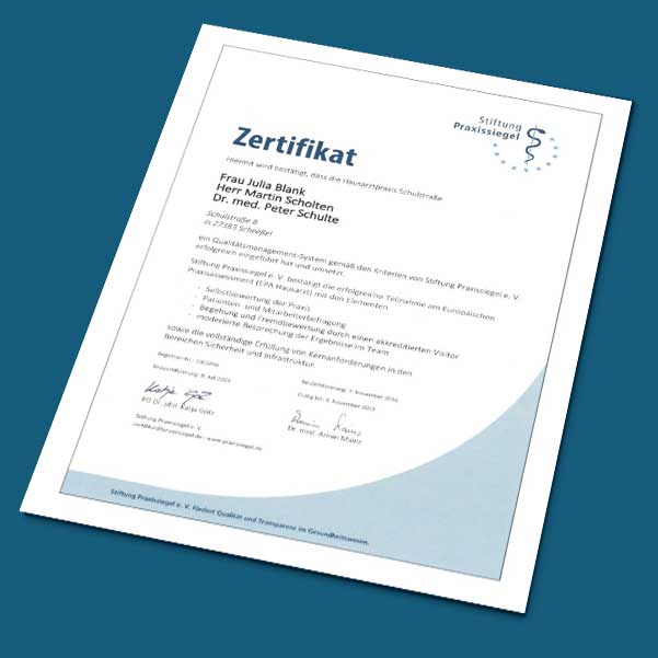 Zertifikat Qualitätsmanagement-System